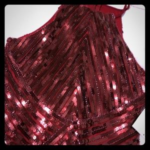 Red sequins cocktail dress never worn